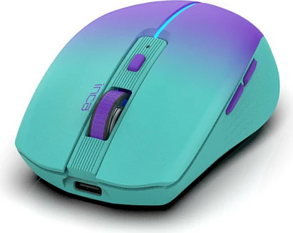 Maus Inca IWM-511RM, wireless & Bluetooth, 1600 DPI, 6D, blu/vjollcë