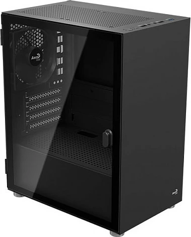 Kasë Aerocool CS-111-G-BK-v1 Mini Tower, micro ATX/Mini-ITX, Tempered Glass, e zezë