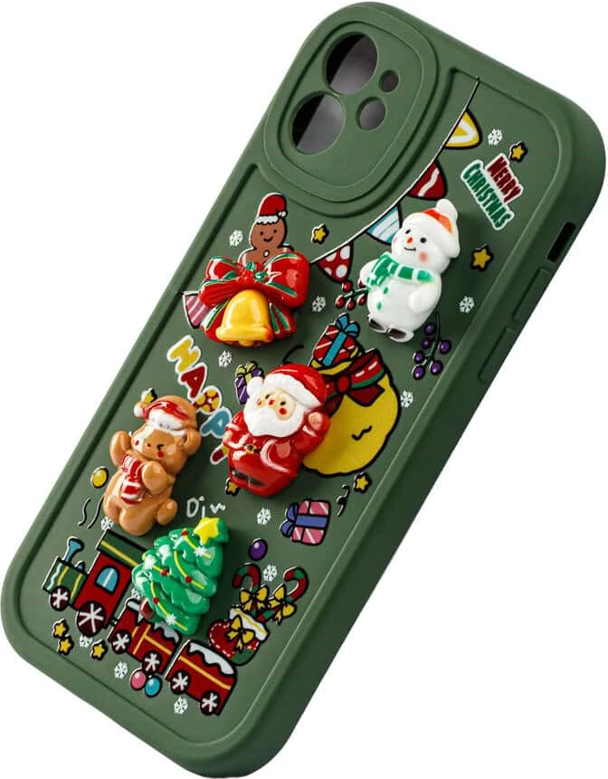 Fotroll për telefon TECH TIME Christmas Edition Green (IP12PROMAX)