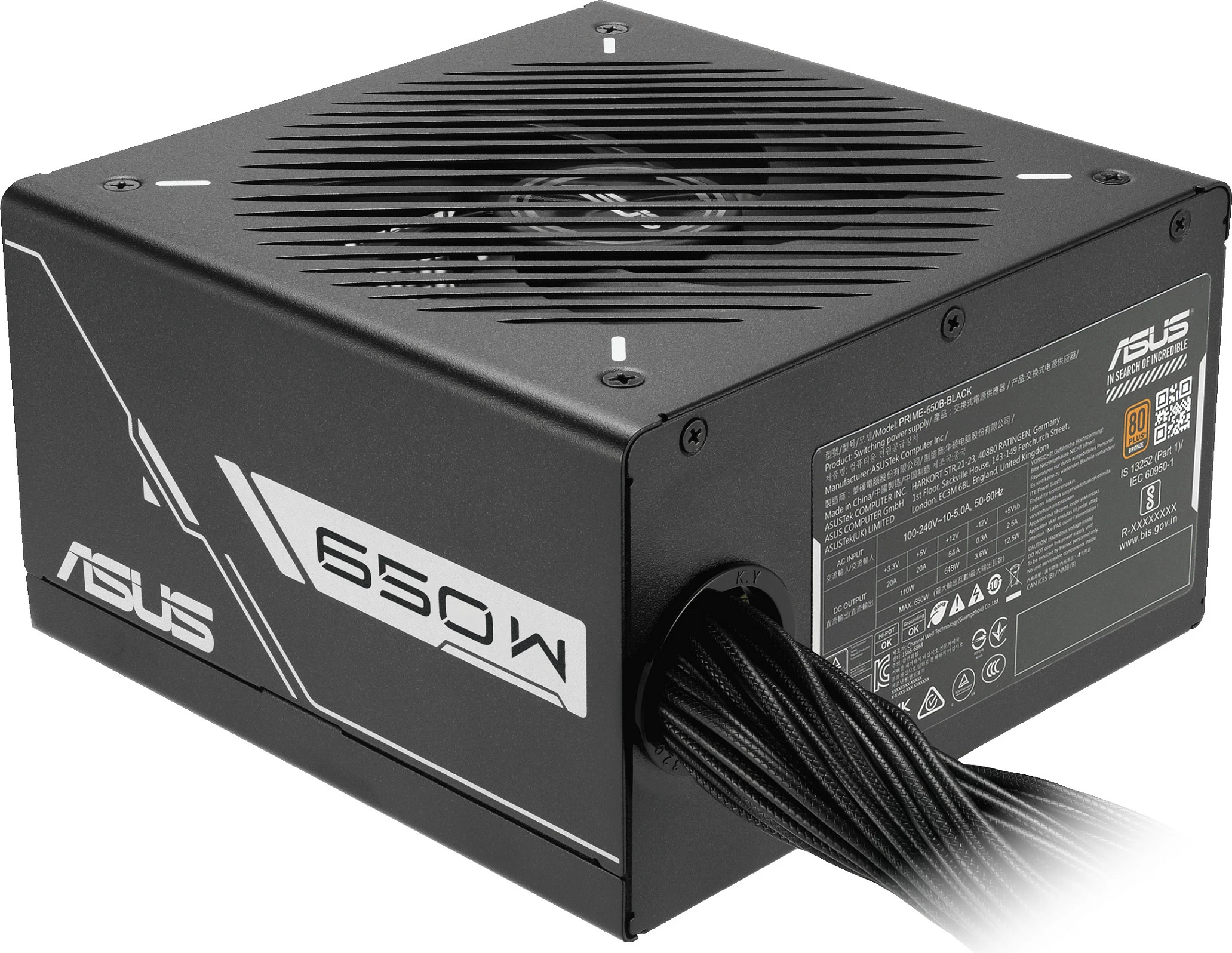 Furnizues rryme ASUS PRIME 650B, 650W, 80+ Bronze, i zi