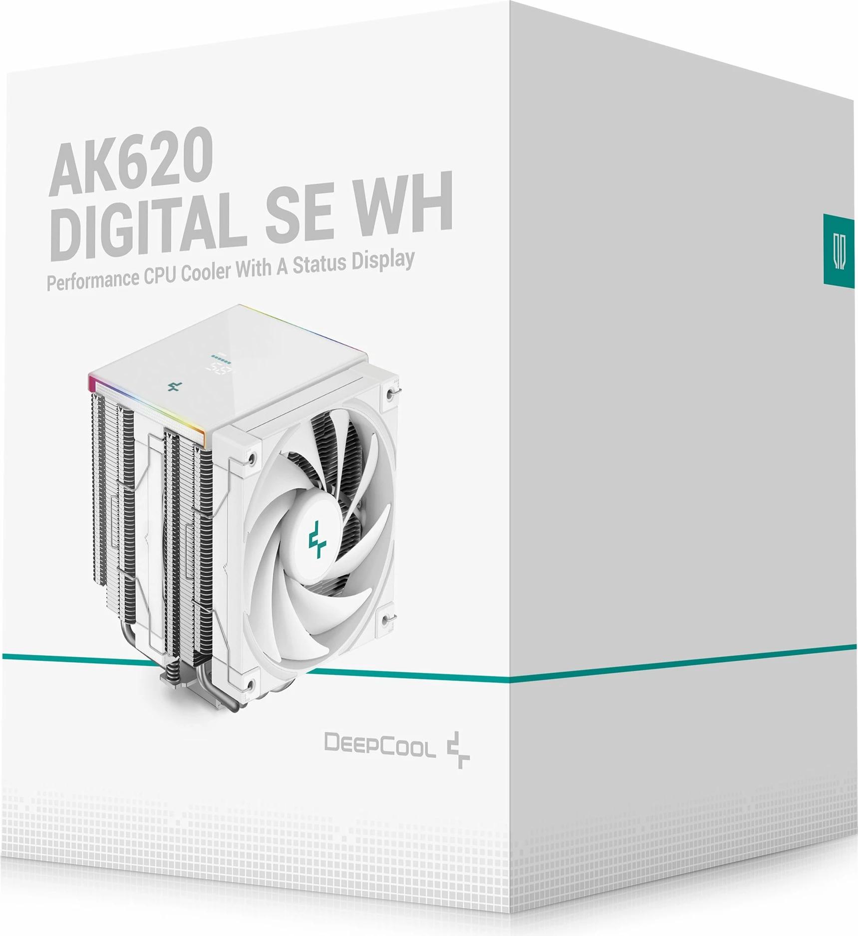 Ftohës CPU Deepcool AK620 Digital SE WH (R-AK620-WHADMN-GJD), 2x120mm, ARGB, 260W TDP, i bardhë