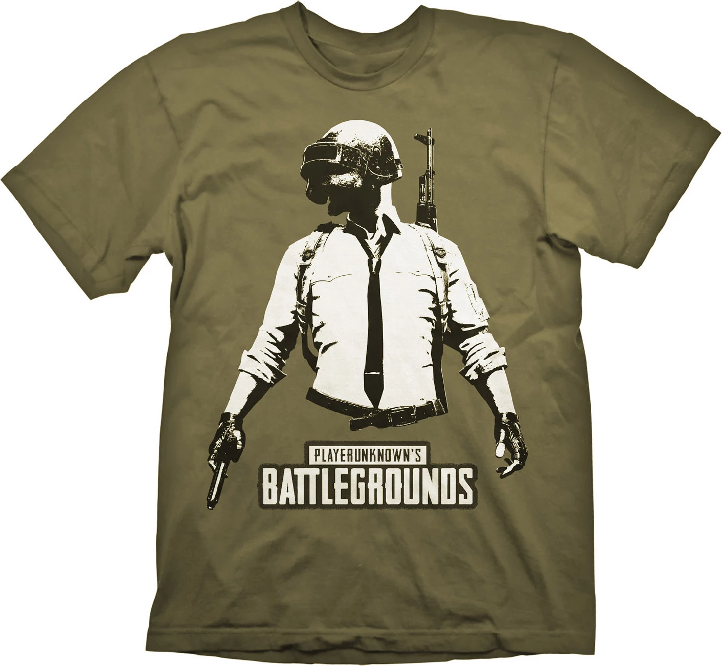 Maicë Gaya PUBG Stencil Guy, 100% pambuk, madhësia S, khaki