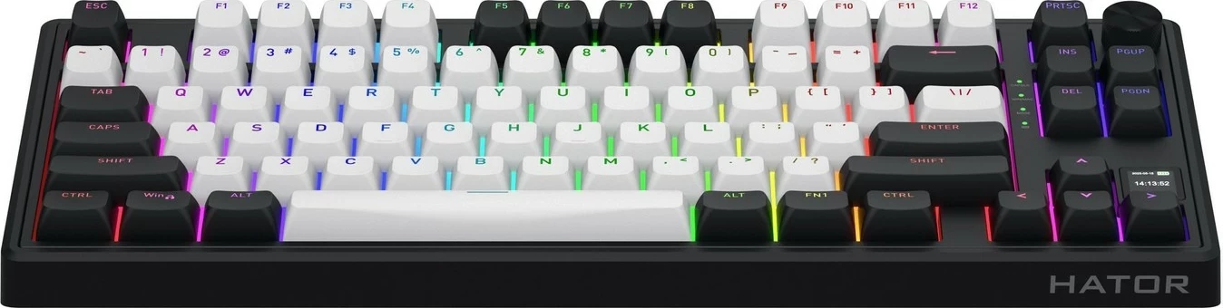 Tastierë gaming Hator Skyfall 80 MAG ULTIMA 8K, RGB, wireless, 75%, bardhë-zi