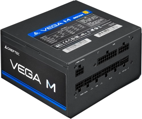 Power supply CHIEFTEC VEGA M PPG-850-C 850W ATX 12V 3.1, modulare, 80PLUS Gold, PCIe Gen5, e zezë