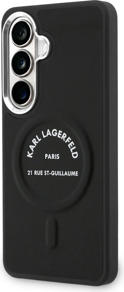Mbështjellës Karl Lagerfeld Embossed RSG Logo MagSafe për Samsung Galaxy S26, i zi, në kuti