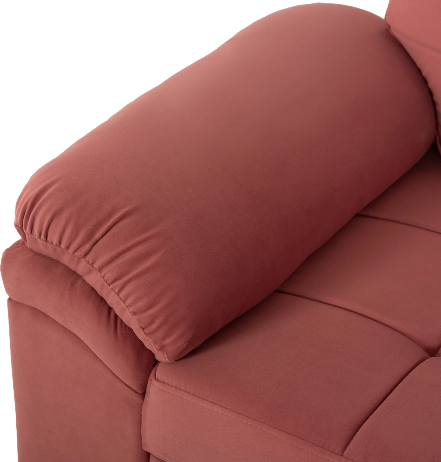 Kënd divan shtrat JADE FH3144.03R kadife rozë e zbehtë 250x80-180x73-88H cm