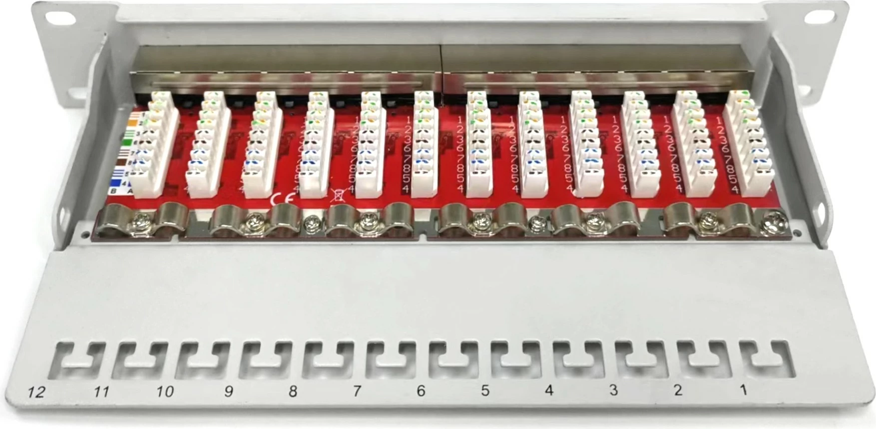 Patch panel Digitus Cat6a 12-port 10 inç gri