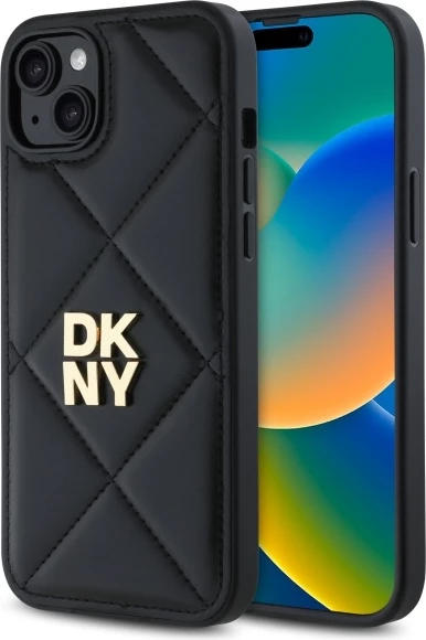 Mbështjellës DKNY për iPhone 15 Plus, i zi