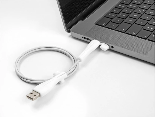Kapak pluhuri DeLOCK për USB-A mashkull dhe USB-C mashkull, set 2 copë, silikon, i bardhë