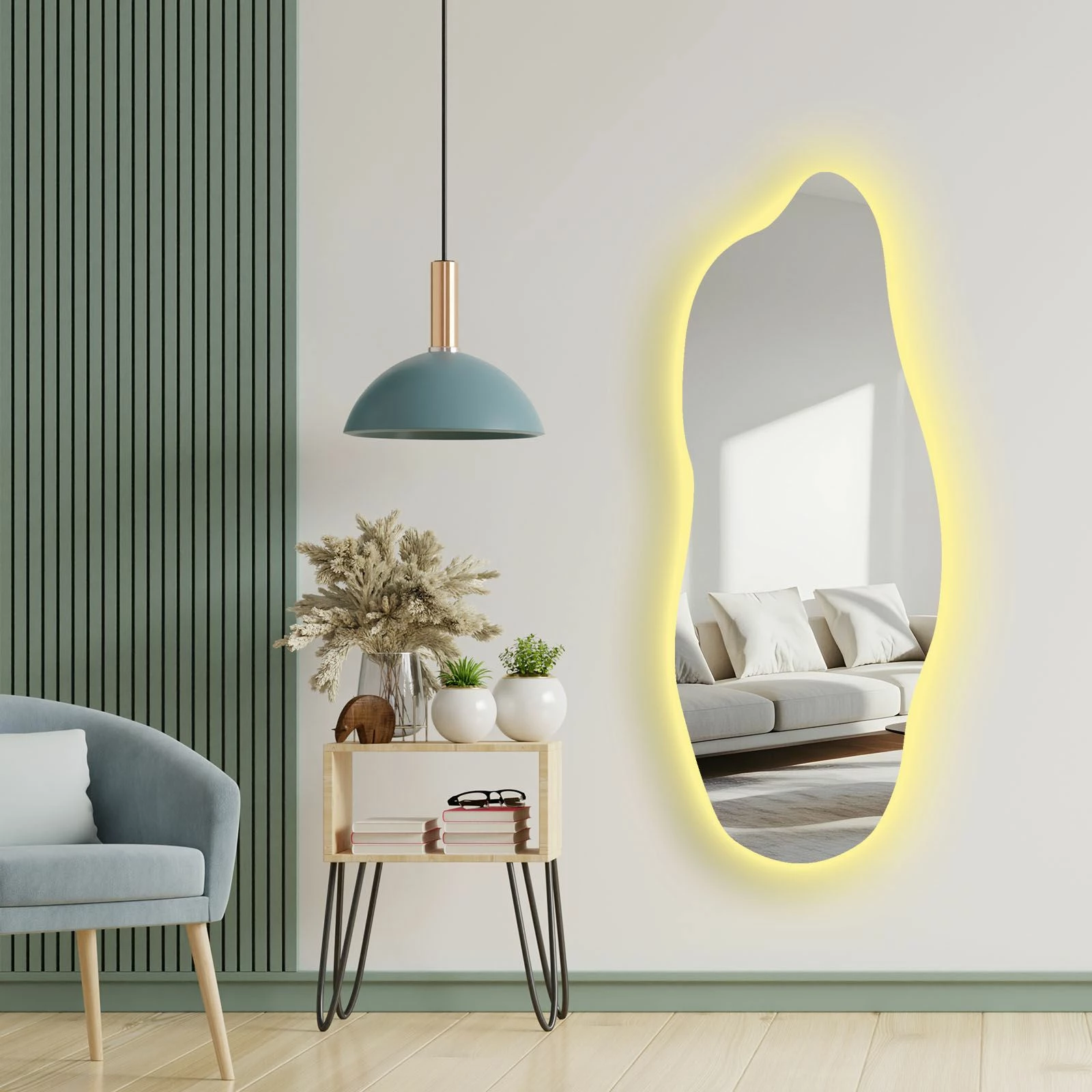 Pasqyrë me ndriçim LED, Skye Decor, 52135Ledayna-001