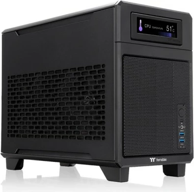 Kasë, Thermaltake TR100 Mini CA-11A-00S1NN-00, Mini ITX Mini Tower, SFX, pa ndriçim, e zezë