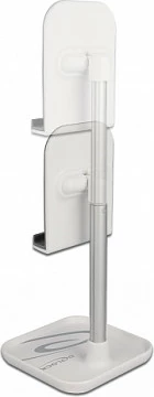Mbajtëse teleskopike DeLOCK për celular/tablet 3-12", e palosshme, rregullim lartësie, Argjend/Bardhë