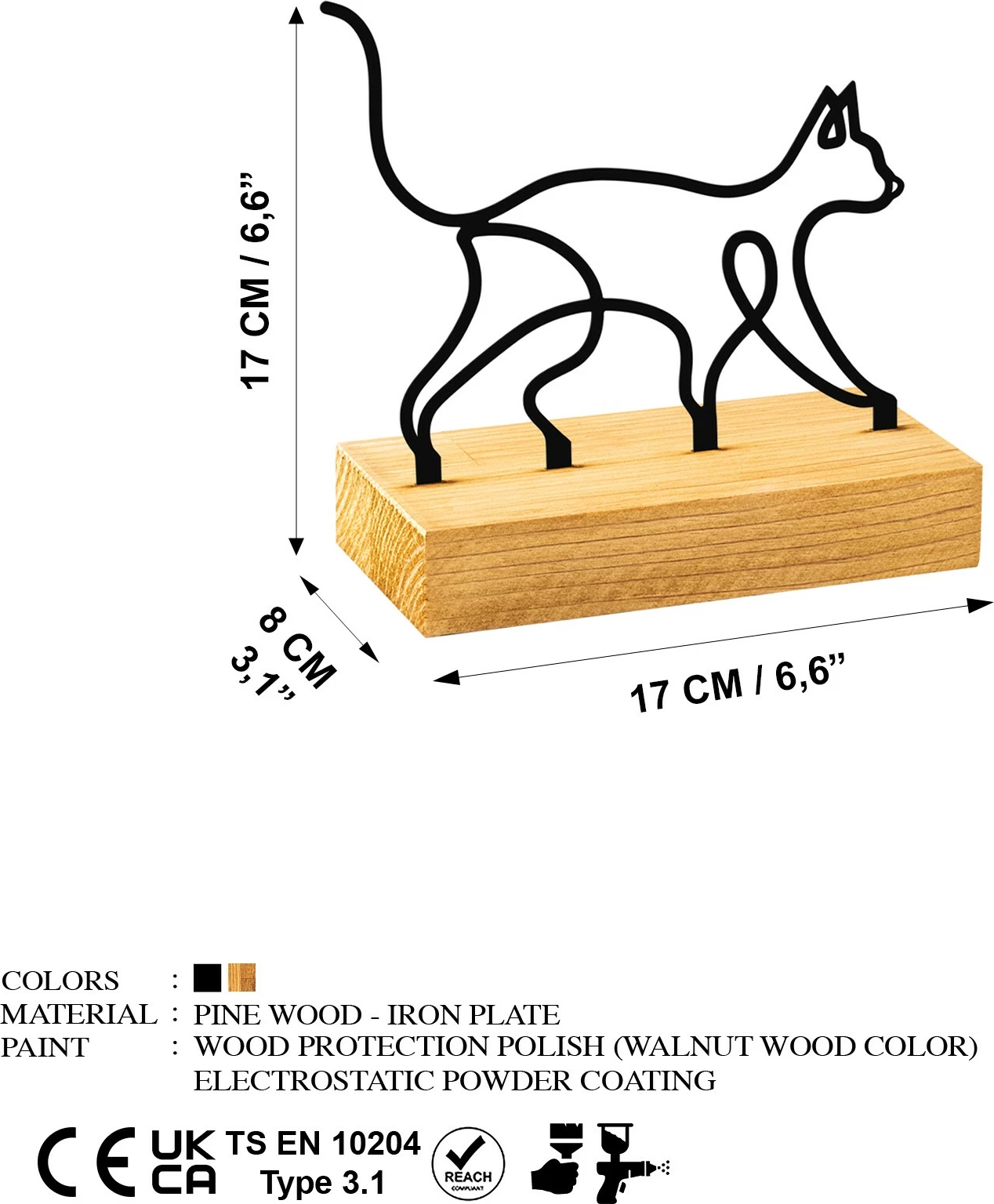 Objekt dekorativ Aberto Design, Meow, i zi - 6