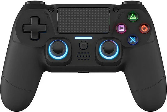 Kontroller DragonShock Mizar+ wireless për PS4/PC, Bluetooth 5.0, LED blu, i zi