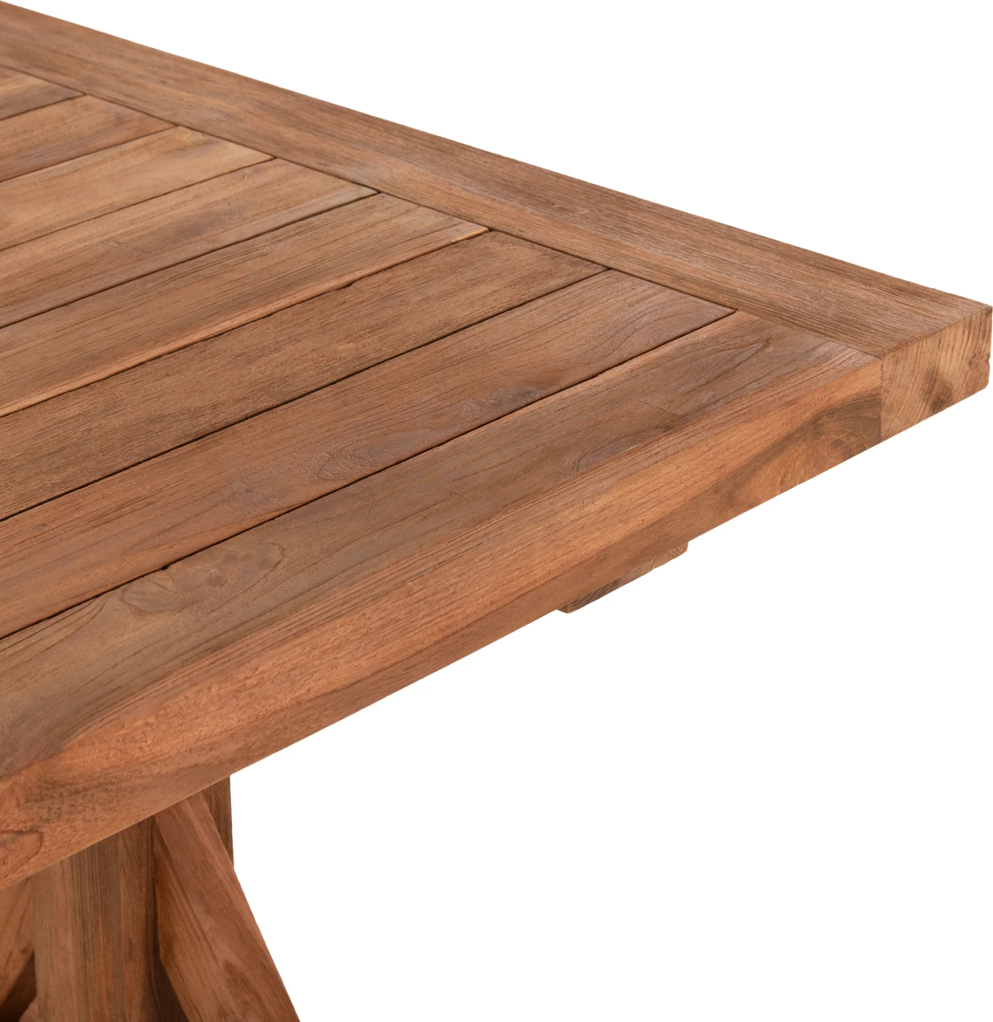 Tavolinë ngrënieje KRONOS, dru TEAK i ricikluar, ngjyrë natyrale, 200x90x75 cm
