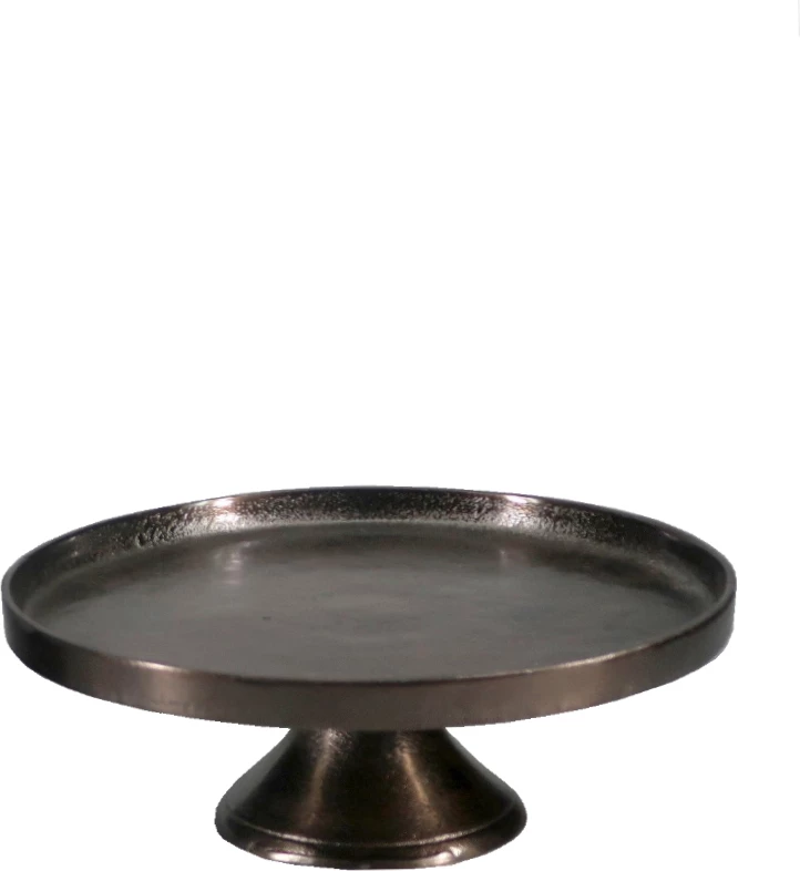 Pjatë dekorative me këmbë GENNA, alumin i zi, 32x32x11cm