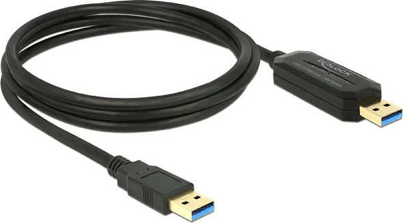 Kabllo USB DeLOCK USB 3.2 Gen 1 (USB 3.0) A-A, 1.5 m, male/male, e zezë