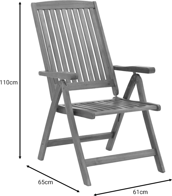 Tavolinë me karrige Zerco-Sopho set prej 5 copash dru akacie natyrale 200/150x100x75cm
