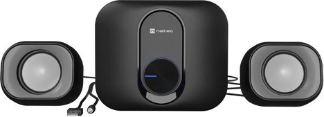 Set altoparlantësh Natec PUG 2.1, 11W RMS, me subwoofer, i zi