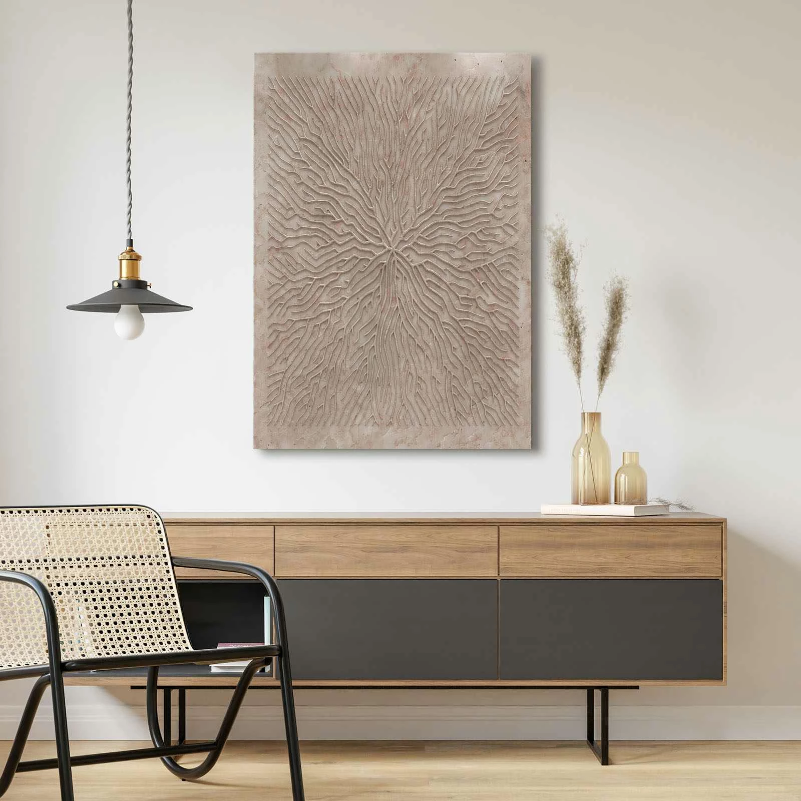 Pikturë dekorative në kanavacë, shumëngjyrëshe, Wallity, 70x100cm, Wabisabi-010