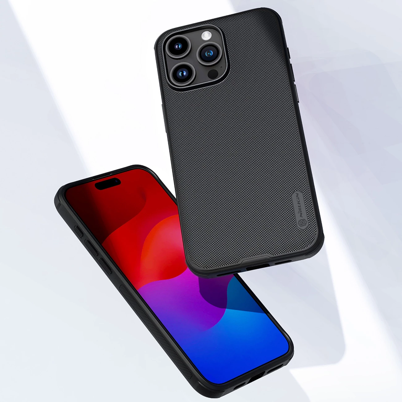 Mbështjellës Nillkin Super Frosted Shield Pro Magnetic për iPhone 15 Pro, i zi