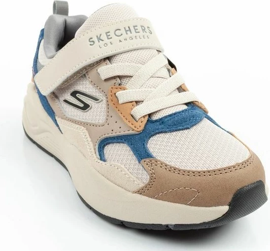Atlete për djem Skechers Nova Jogger Velcro 419001L/NTBL, bezhë/blu [Madhësia: 30]