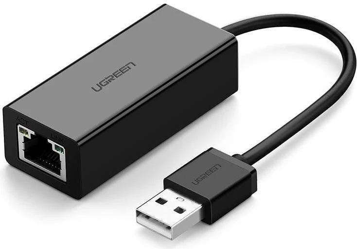 Adapter rrjeti Ugreen CR110 (UGR533BLK) USB 2.0 në RJ-45 10/100 Mbps, i zi