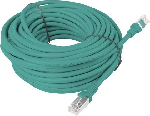 Patchcord LANBERG RJ-45 UTP, 30M, FTP, i gjelbër