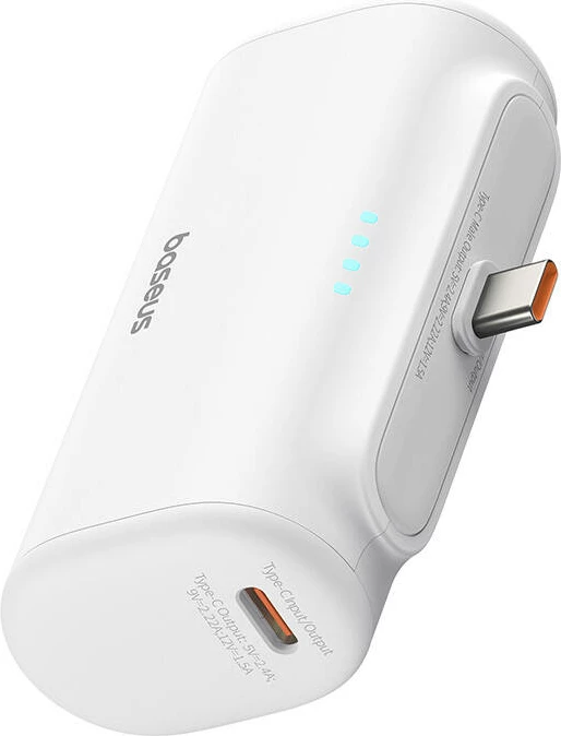 Powerbank Baseus Compact 5000mAh 20W USB-C bardhë