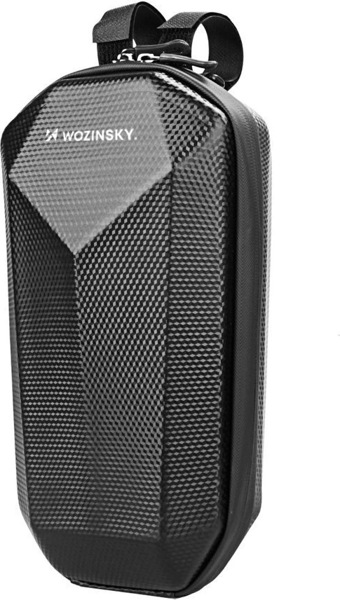 çantë timoni për skuter elektrik, Wozinsky, WSB2BK, 4L, EVA e fortë, zinxhir i papërshkueshëm nga uji, 30.5x16.5x14 cm, e zezë