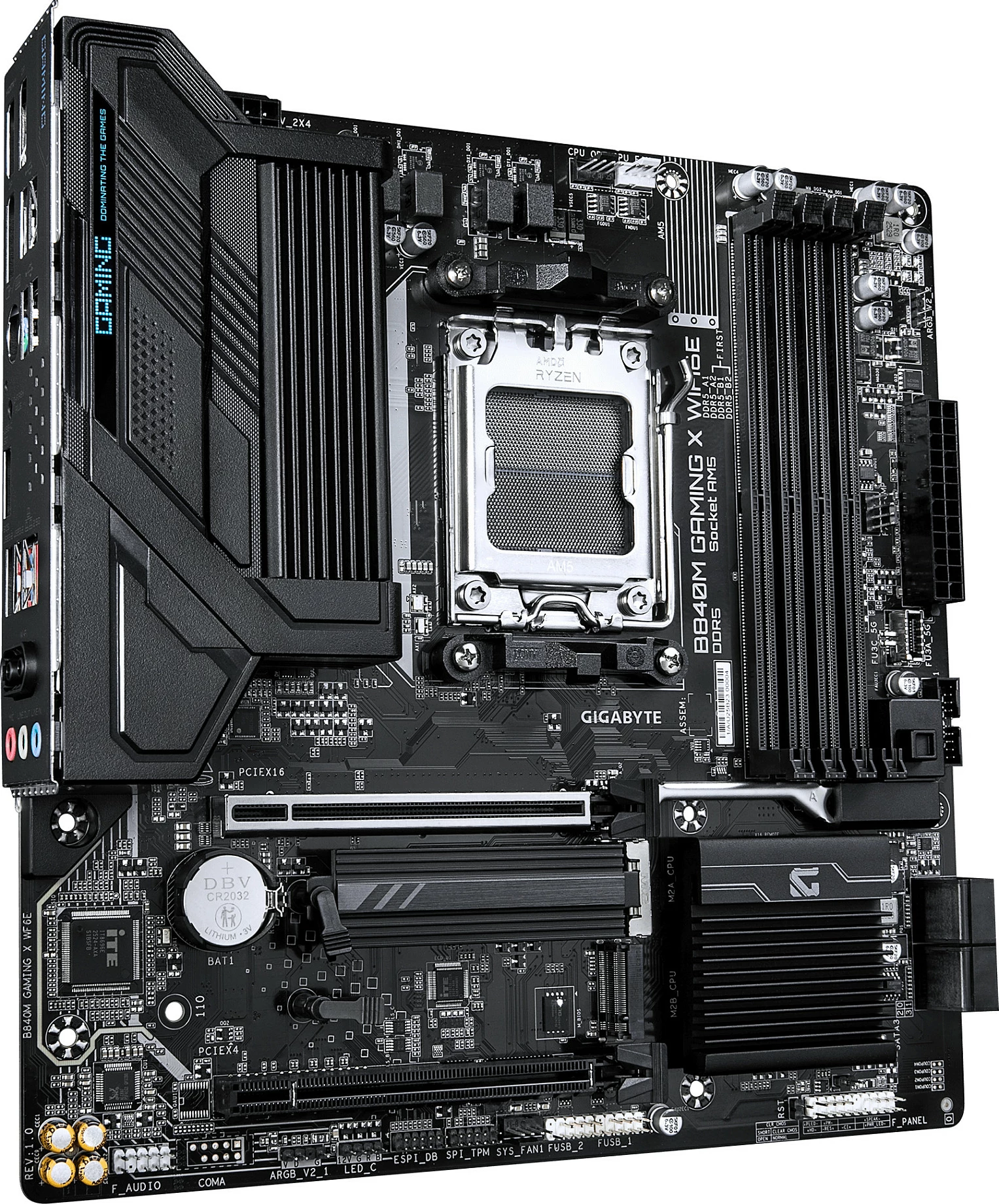 Pllakë amë Gigabyte B840M GAMING X WIFI6E, Socket AM5, DDR5 8200MHz OC, Wi‑Fi 6E, micro ATX