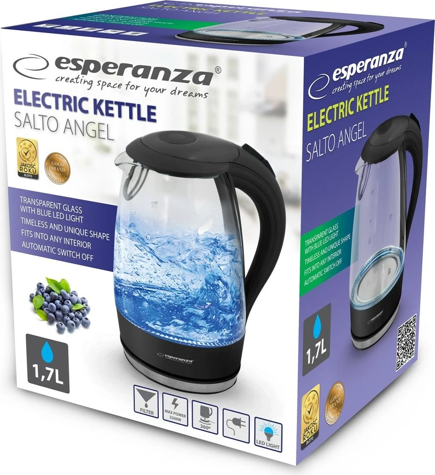 Vluese uji Esperanza EKK011K, 2200W, 1.7L, transparente 