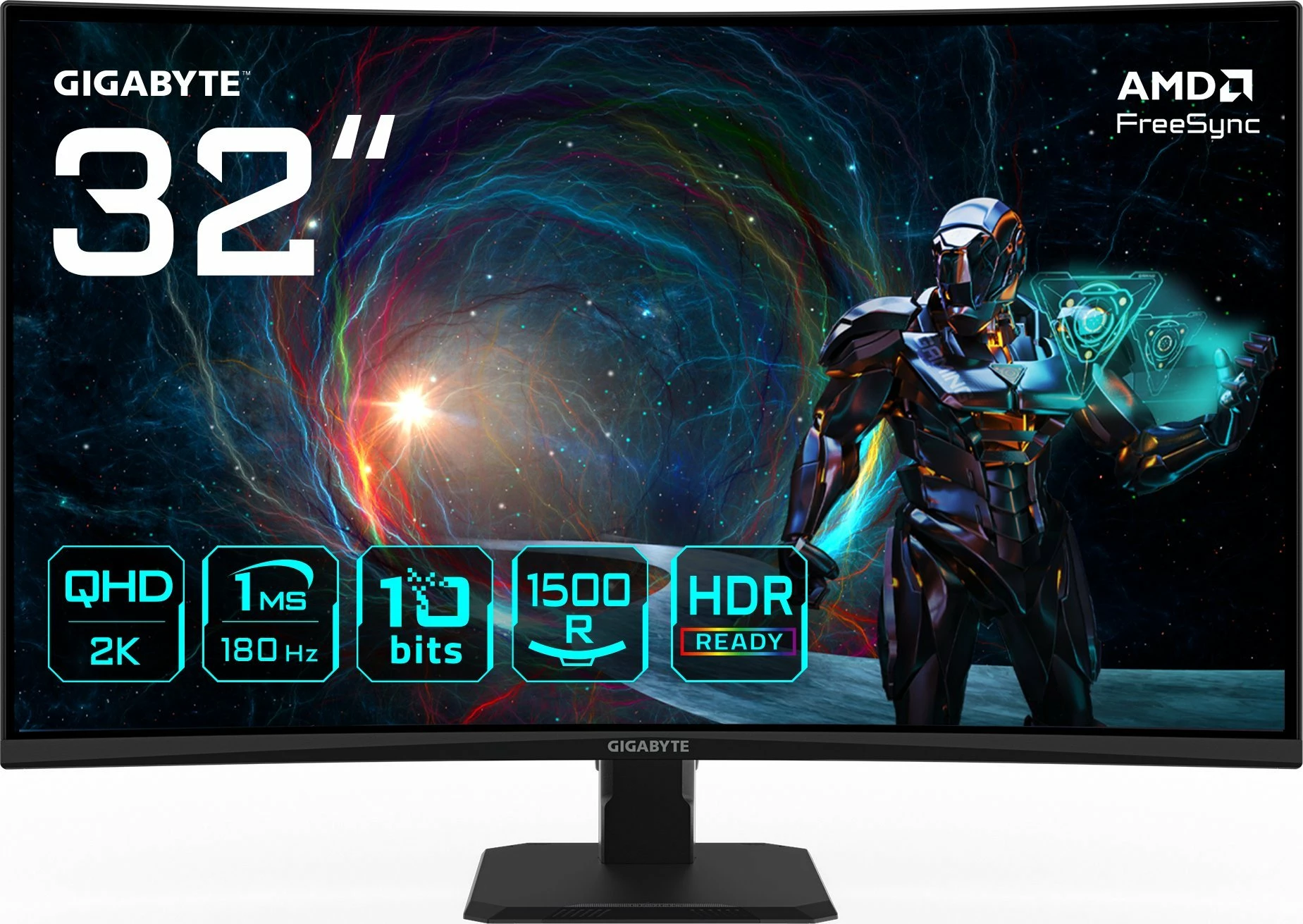 Monitor Gigabyte GS32QCA 31.5\" Curved WQHD 180Hz 1ms, i zi