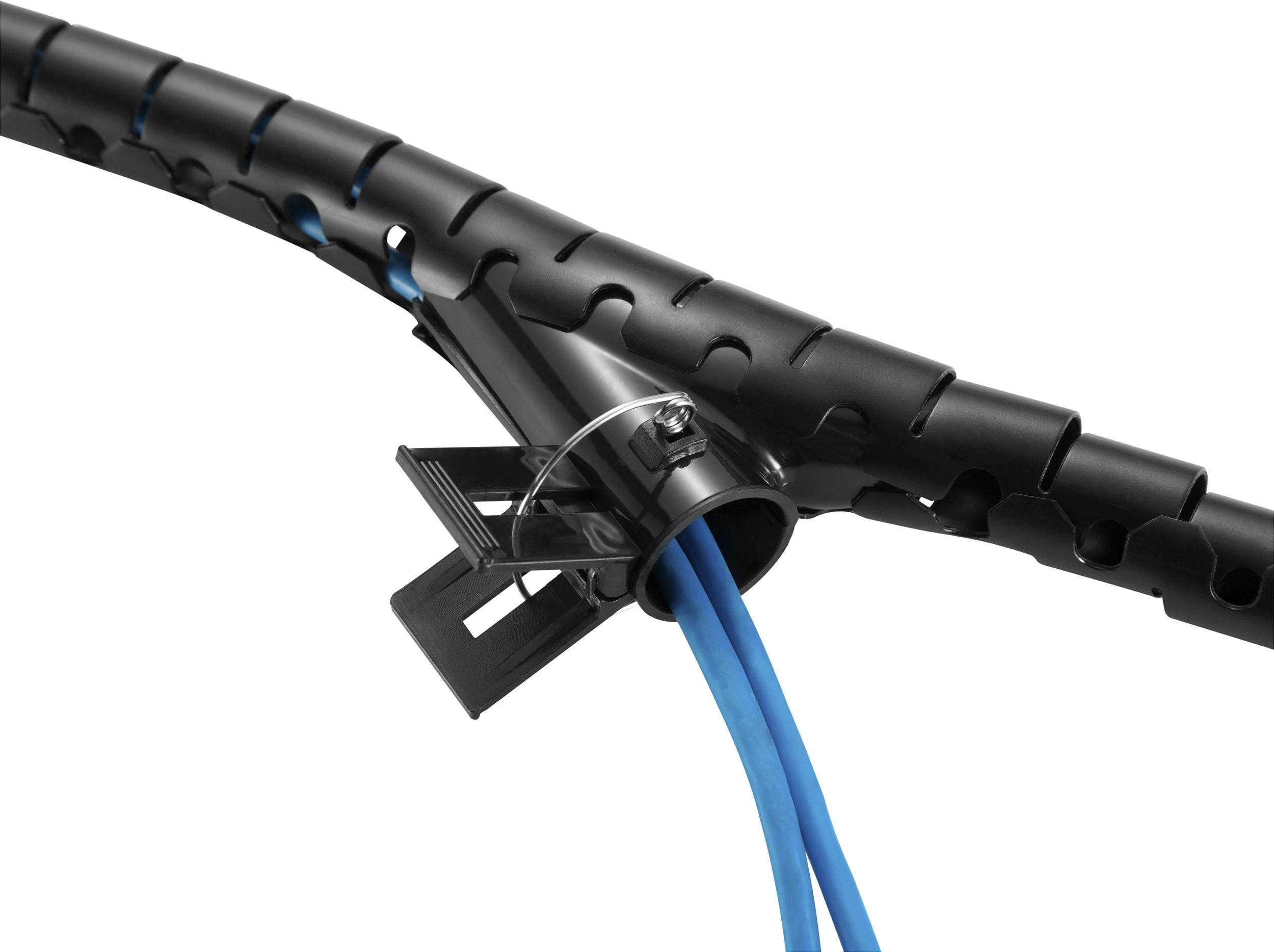 Mbështjellës spirale për kabllo EQUIP, 2.5 m, 20 mm, i zi