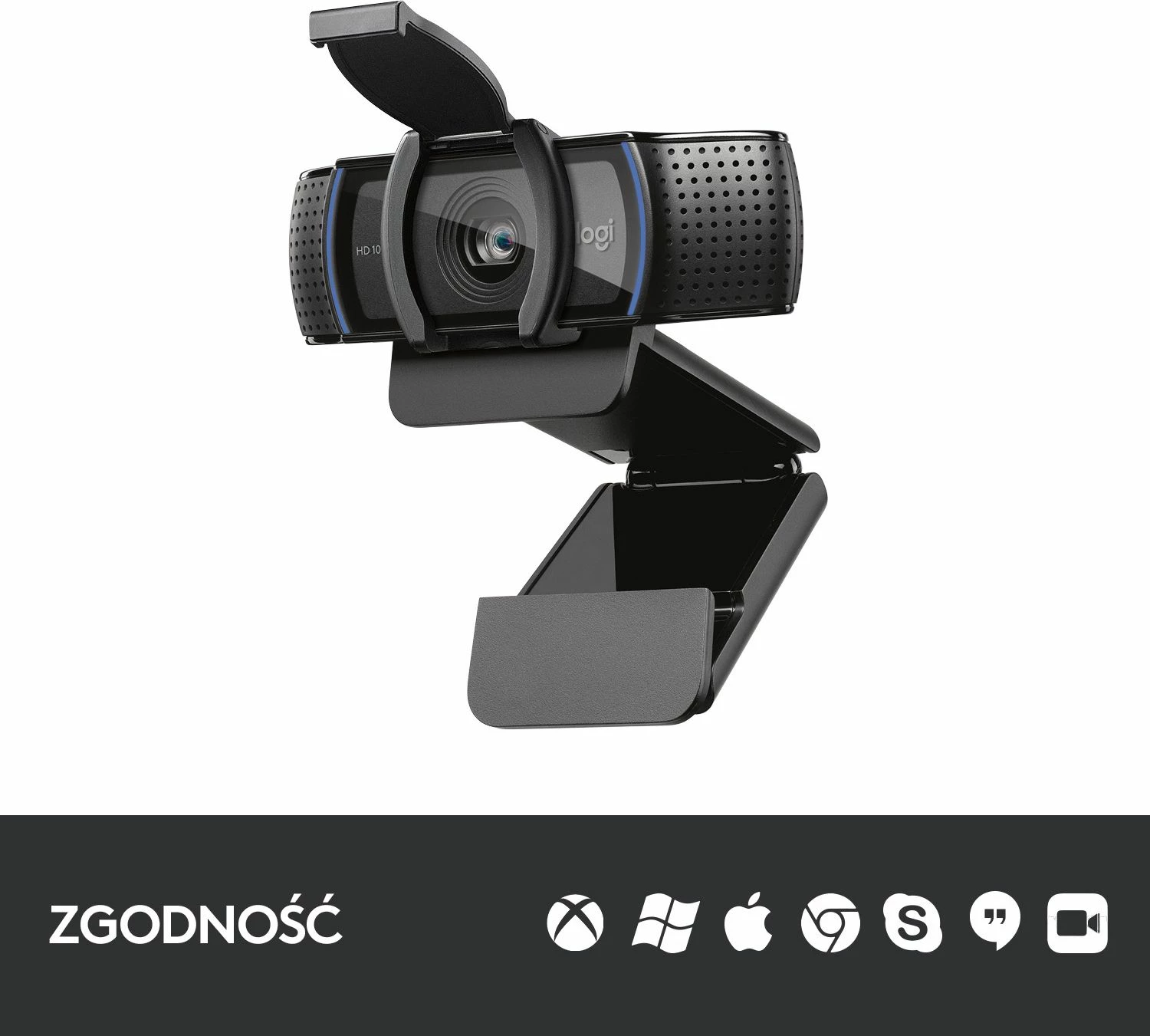 Webkamerë Logitech C920S Pro 1080p USB me mikrofon stereo, e zezë