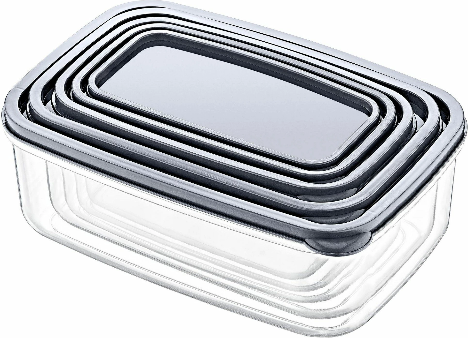 Set kuti plastike për organizim, 5 copë, Hermia, EMBSEF05-3581321, transparente