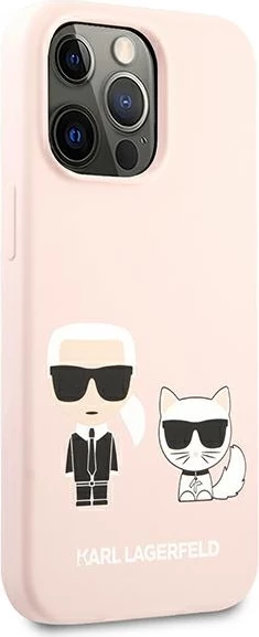 Mbështjellës Karl Lagerfeld KLHCP13LSSKCI për iPhone 13/13 Pro 6.1", silikon, rozë e çelur