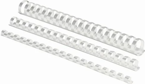 Spirale plastike Fellowes 6 mm, për 10-20 fletë, e bardhë, paketë 100 copë
