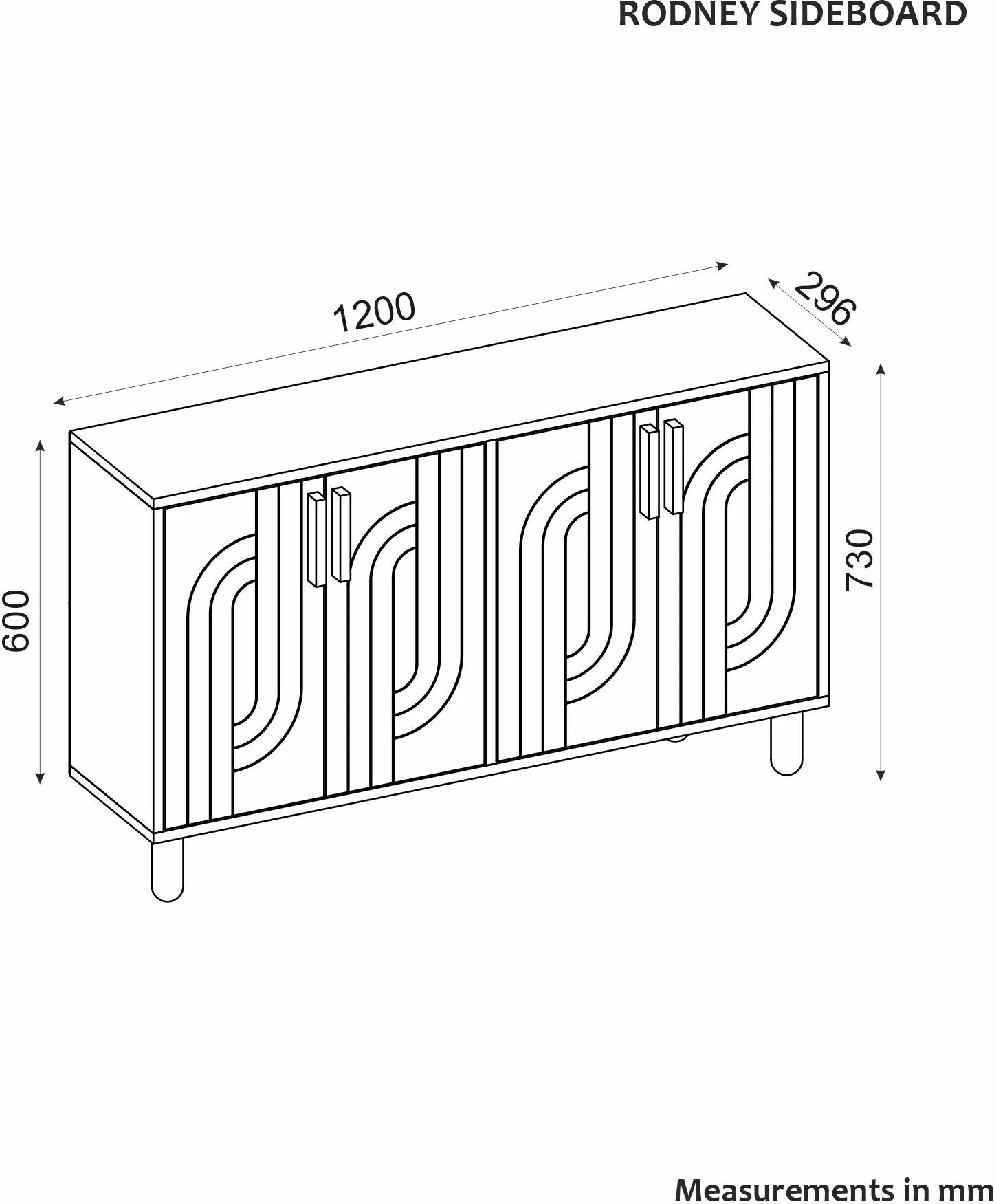 Konsol Skye Decor, Rodney - Saphire Oak