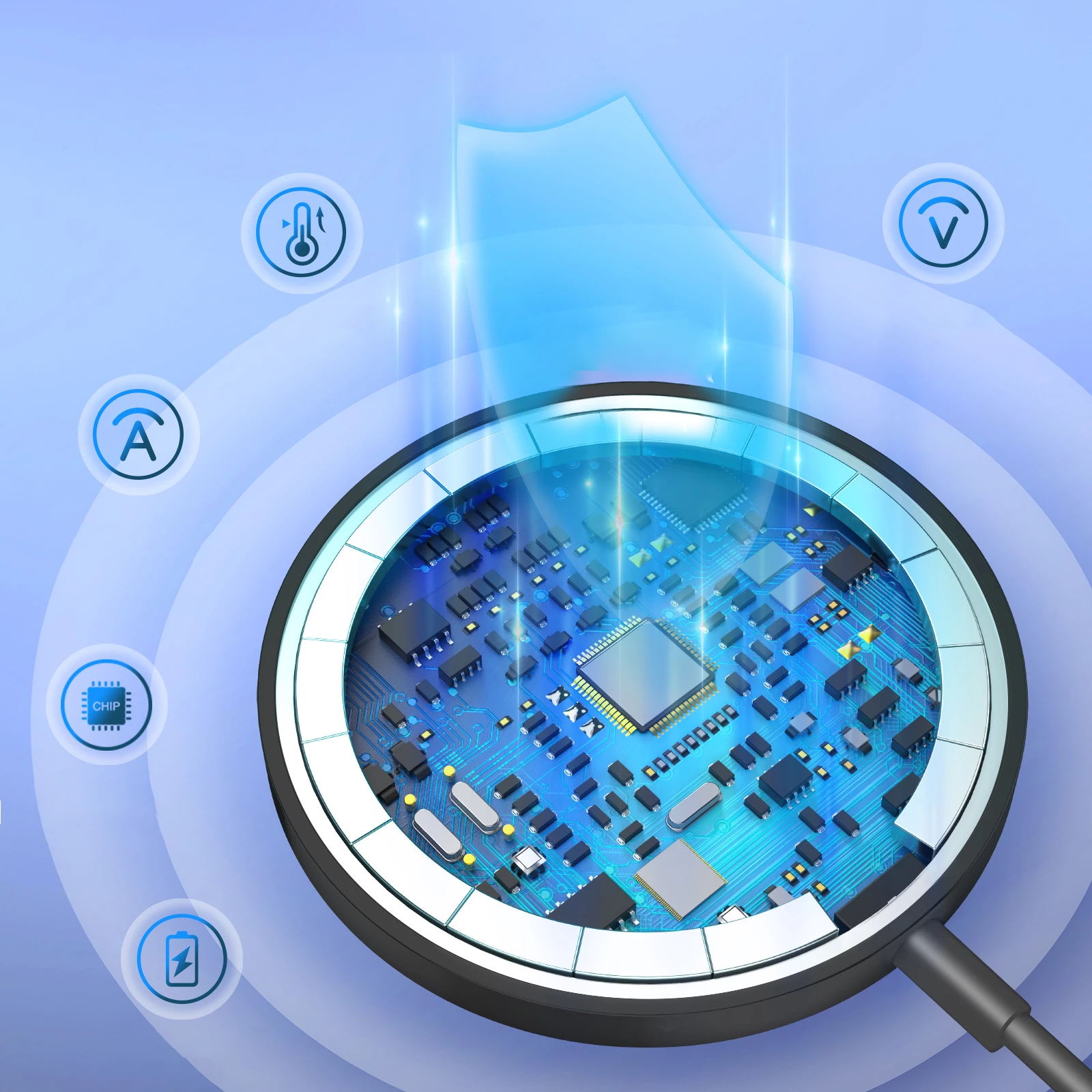 Mbështjellës karikues wireless Choetech T518-F-BK, 15W MagSafe, për iPhone 12/13/14, i zi