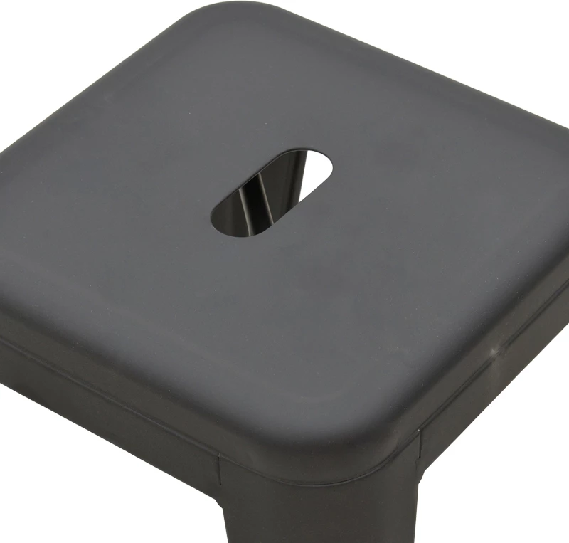 Karrige për bar Utopia metalike, ngjyrë e zezë mat, 30x30x45cm