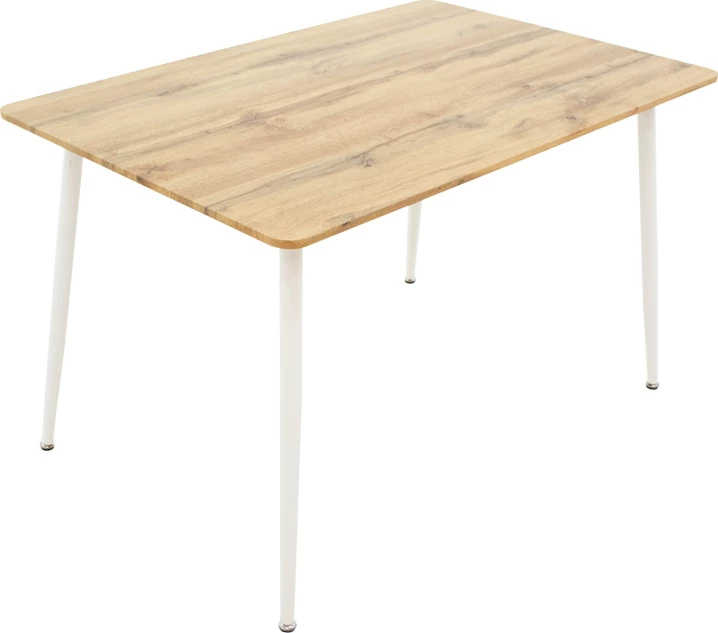 Set tavoline me karrige, Cuba-Parker, 5 pjesë, ngjyrë sonoma-e bardhë, 120x80x75cm