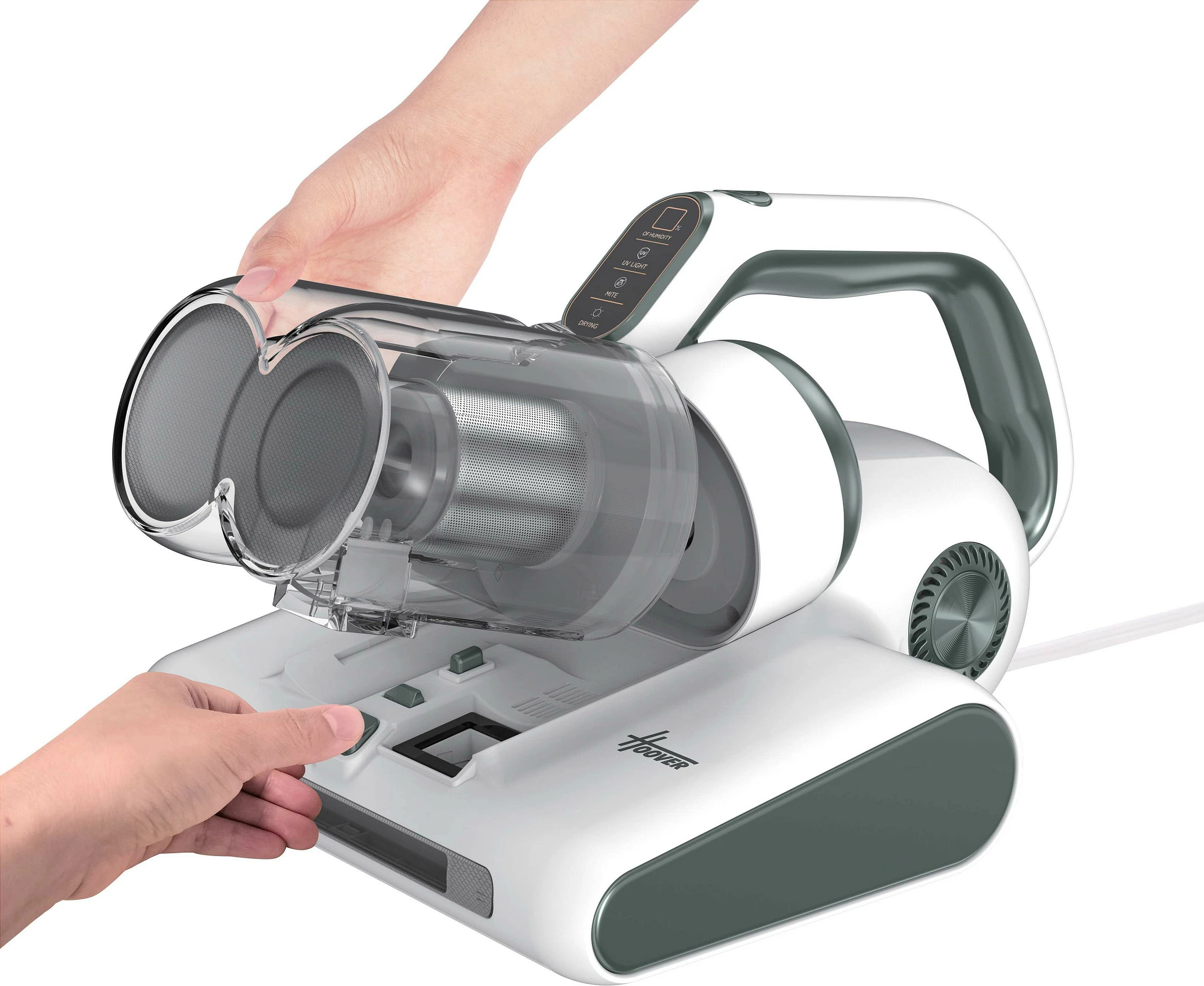 Fshesë për tapiceri Hoover HMC510UV 011, pa qese, 0.6 L, kabllo 5 m, Sage/White
