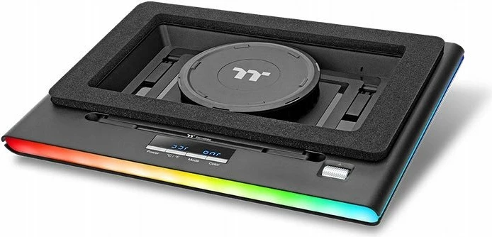 Pad ftohës për laptop Thermaltake Massive EXTREME CL-N023-PL12SW-A, 120mm cross-flow, deri 18\", RGB, USB, i zi