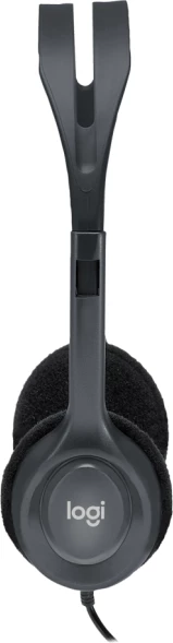Kufje stereo me mikrofon Logitech H111 (MPN 981-000593), 3.5mm, kabllo 2.35m, të zeza