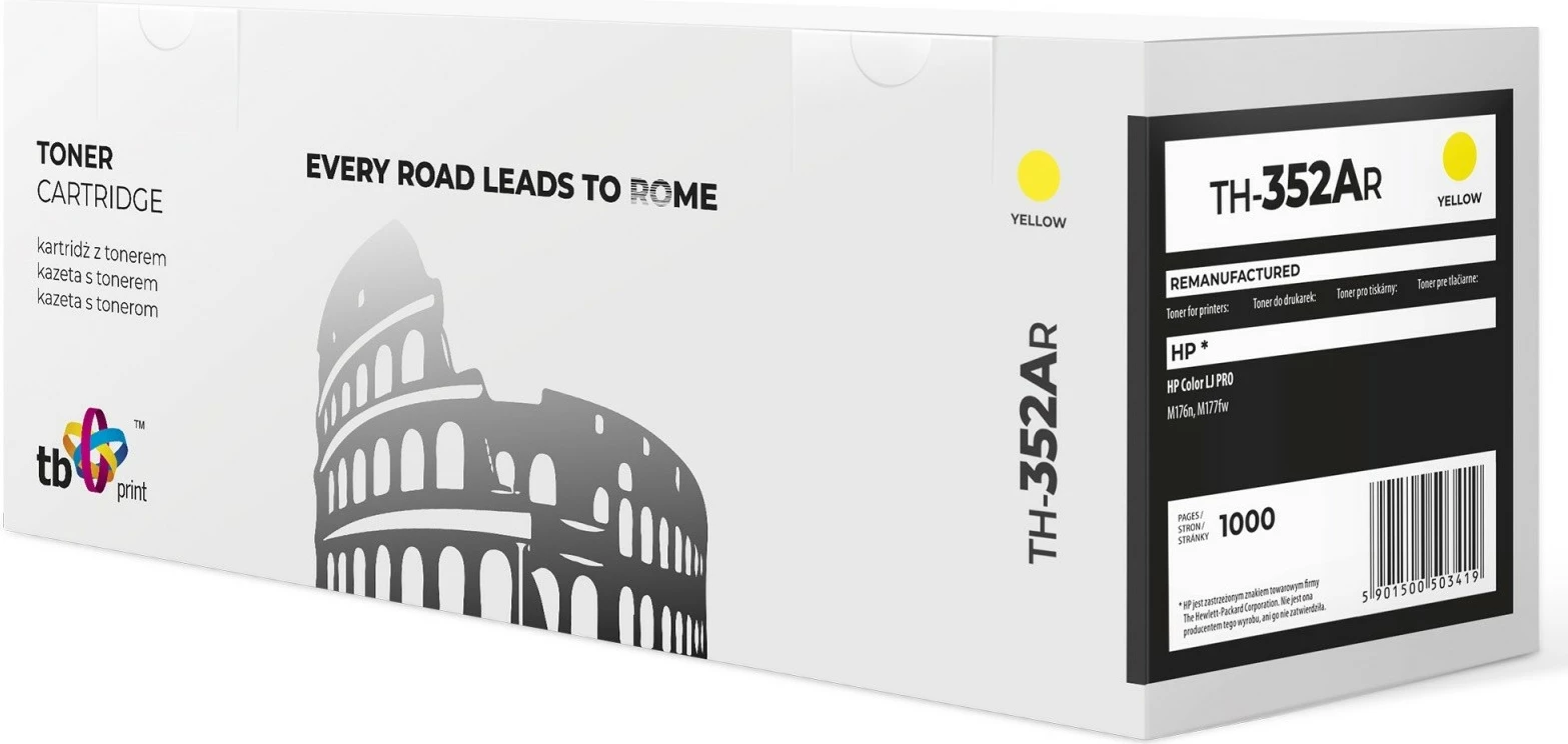 Toner TB Print TH-352AR, për HP Color LJ PRO M176/M177, Verdhë
