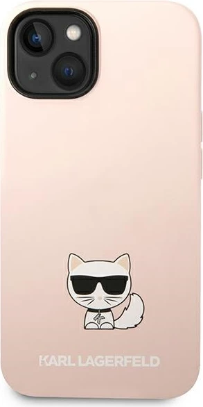 Mbështjellës Karl Lagerfeld Silicone Choupette Body për iPhone 14 Plus 6.7", Rozë