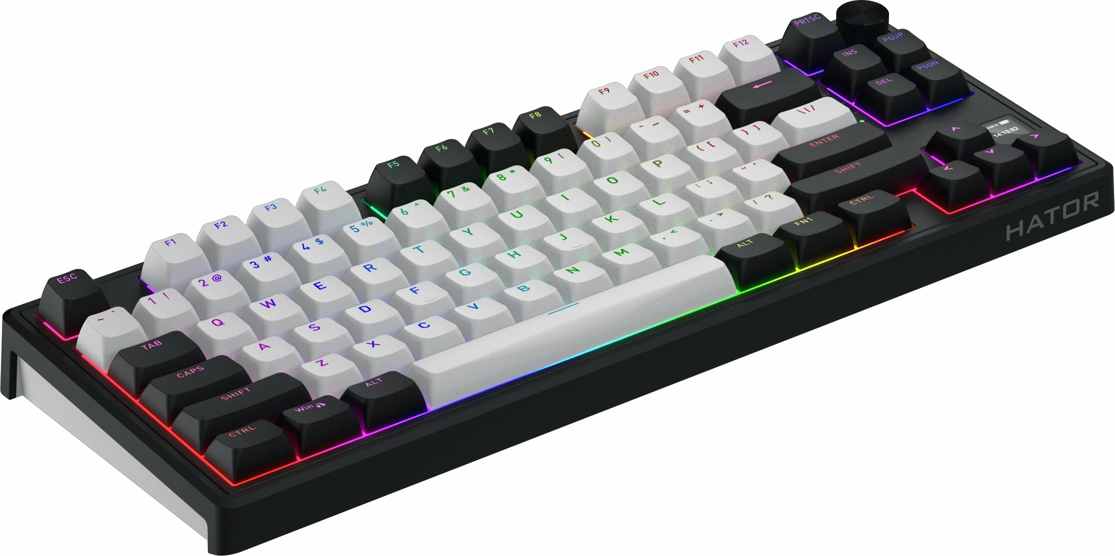 Tastierë gaming Hator Skyfall 80 Mag Ultima 8K Wireless (HTK3880), TKL 80%, switch magnetik Aurum Ice, RGB, US layout, e bardhë 4