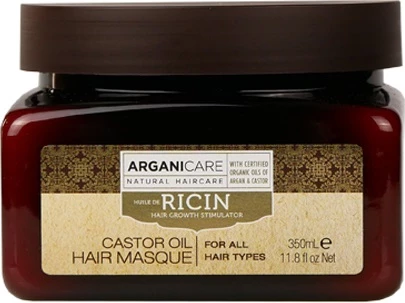 Maskë për flokë Arganicare Castor Oil Hair Growth Stimulating për femra 350ml