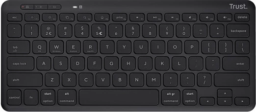 Tastierë Trust Lyra TKL, me kabllo & wireless, USB/RF + Bluetooth 5.0, Scissor keys, e zezë